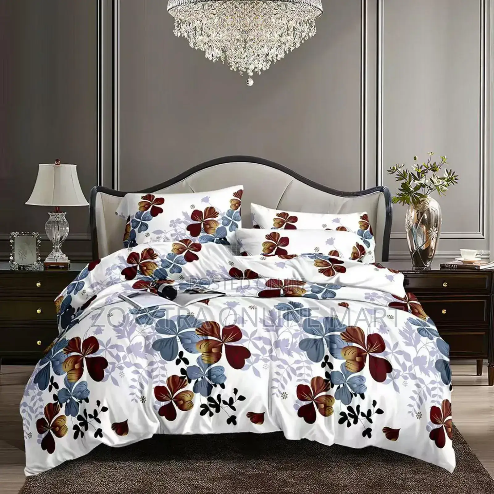 6 by 6 Bedsheets With 4 Pillows