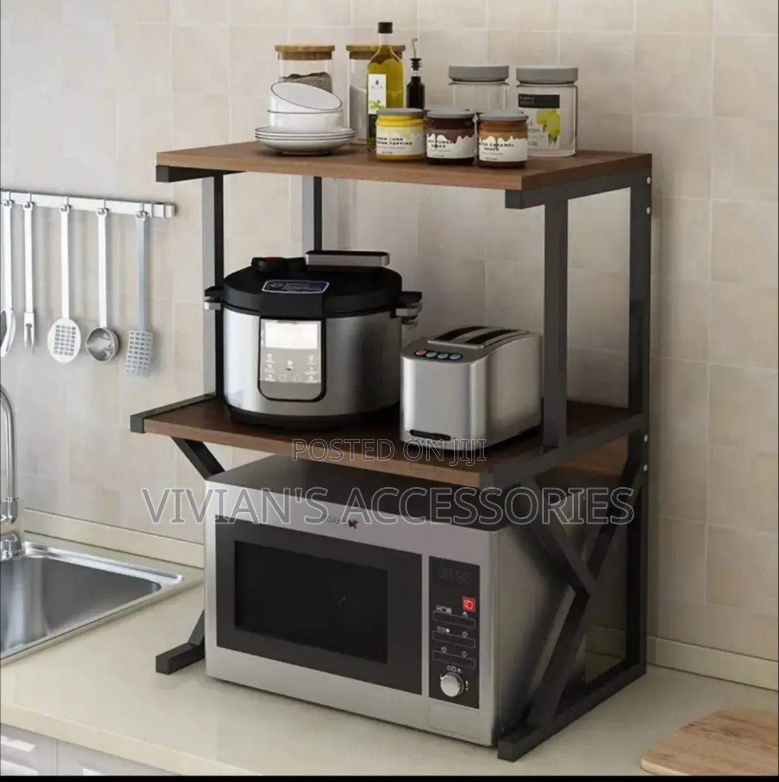 2 Layer Multifunction Kitchen Rack