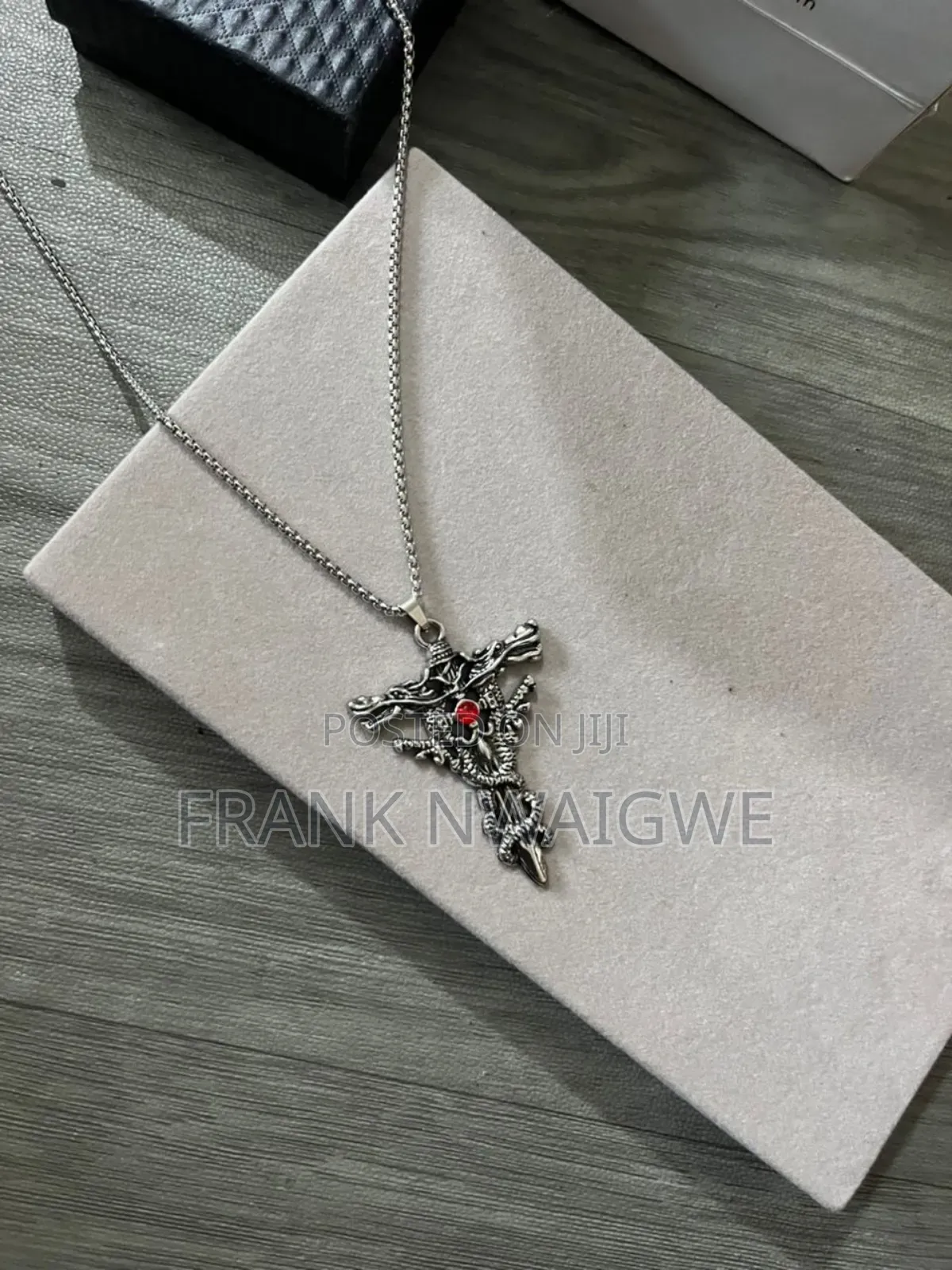 Stainless Steel Y2k Punk Red Dragon Vintage Necklace