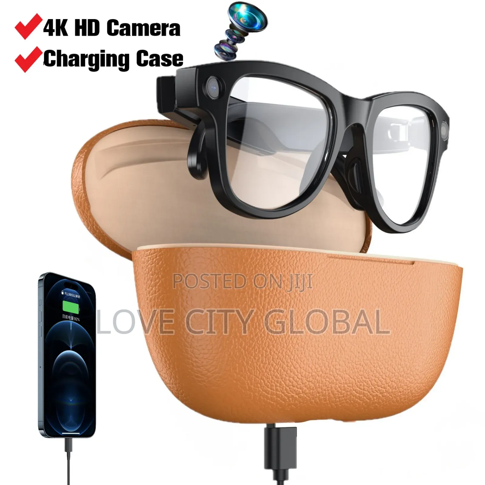 M02 Ultra Smart Glass Ai With Charging Case 12mp Hd Camera Video