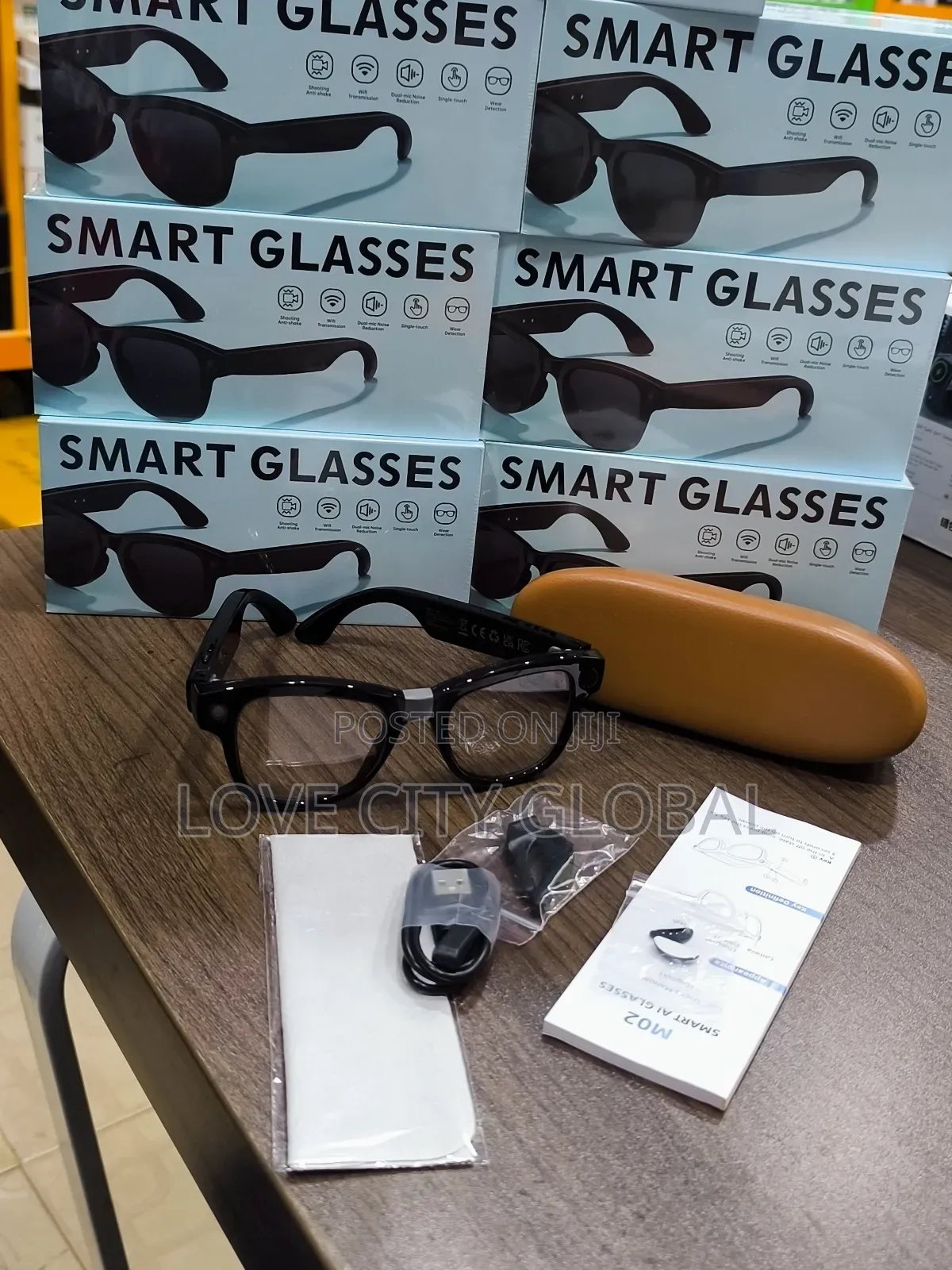 M02 Ultra Smart Glass Ai With Charging Case 12mp Hd Camera Video
