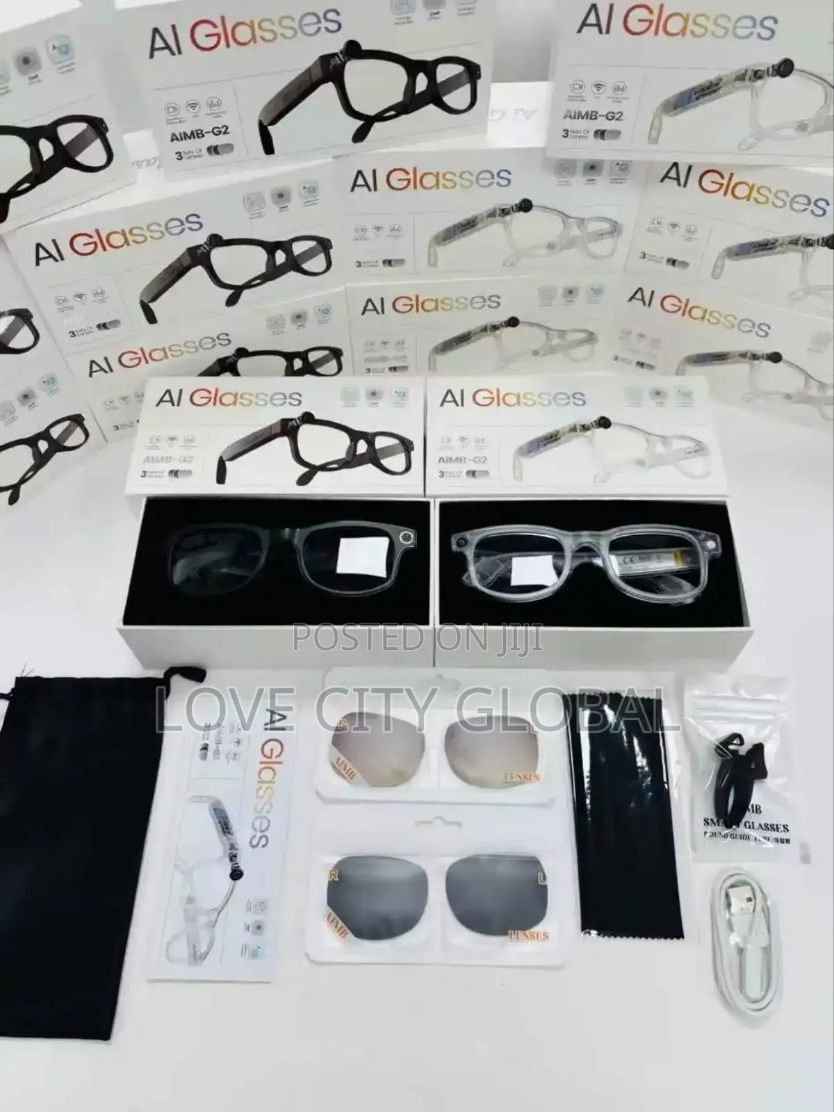 G2 Smart Glass Hd Camera Video Ai Translation Voice Assistant 3 Lens