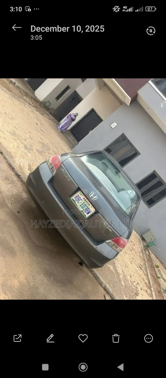 Honda Accord 2.0 i-VTEC Automatic 2009 Gray