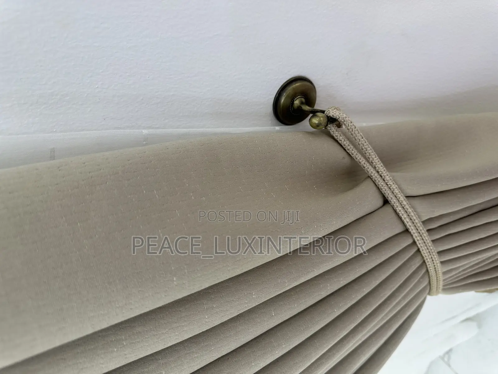 High Quality Turkish Cream Beige Curtain