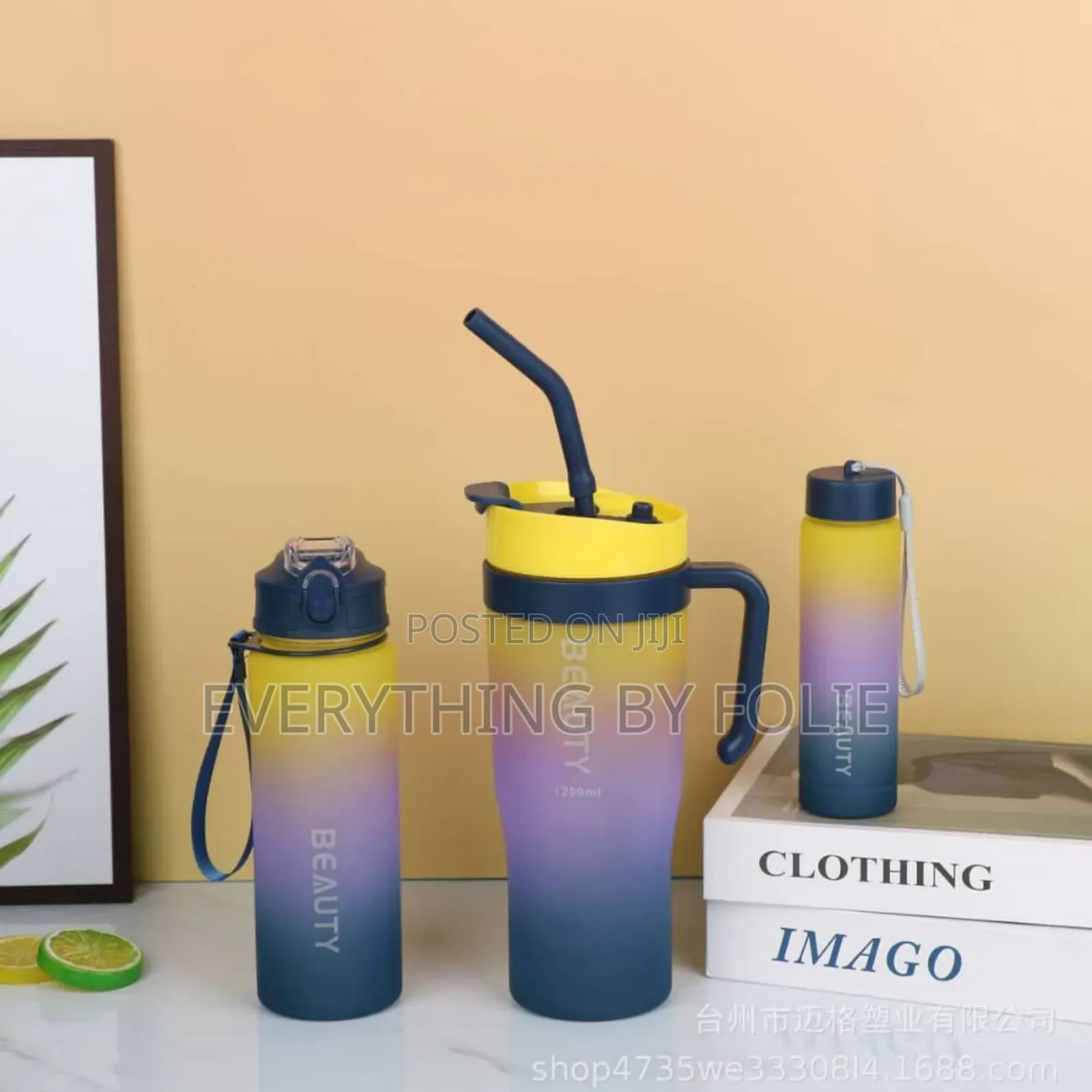 3in1 Plastic Set of Cups With Different Colors