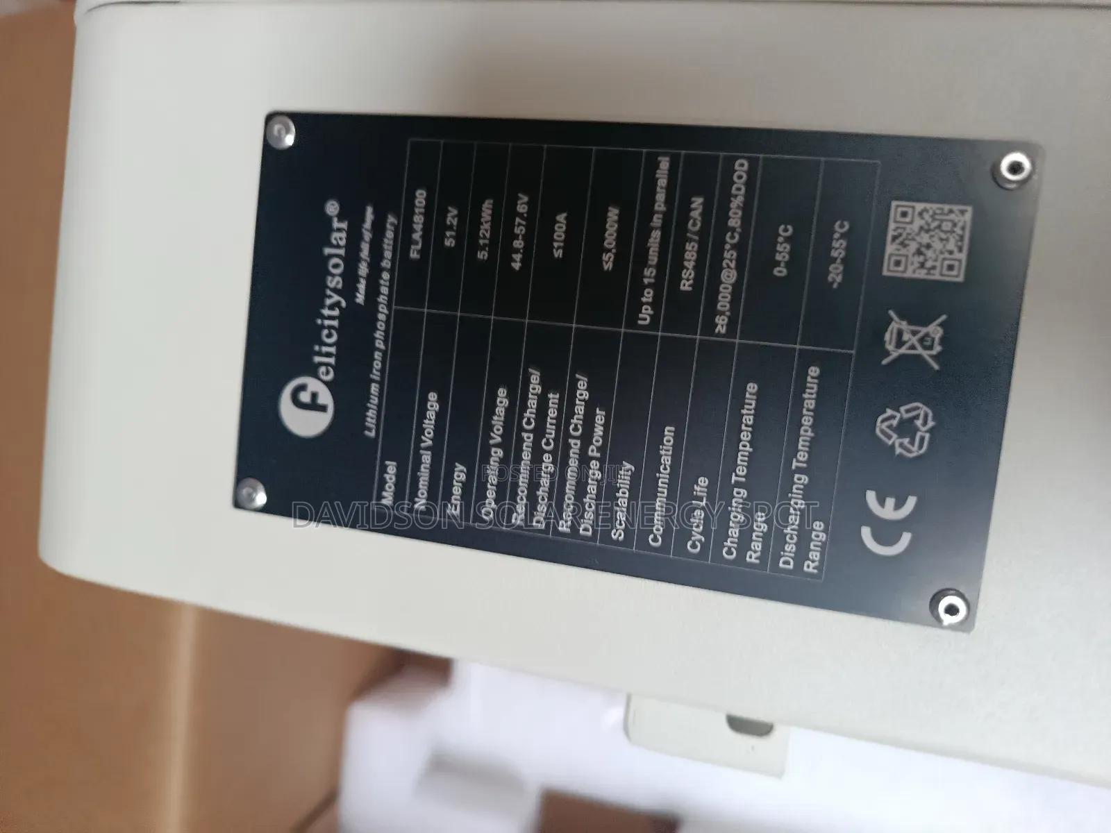5kwh 48v Felicity Lithium Ion Battery