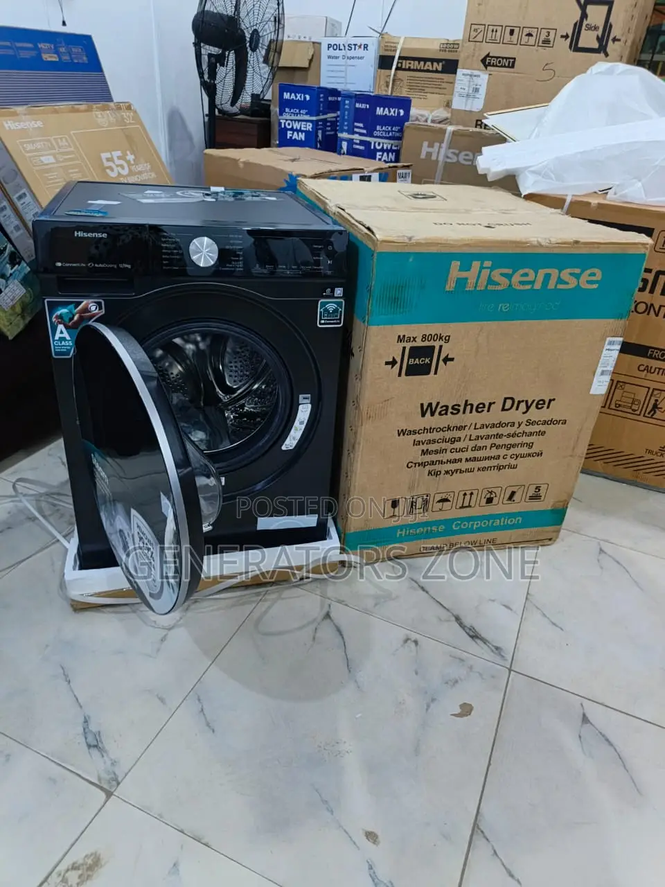 Hisense Wm 5s1245bb-Wd Full Front Load Combo Design