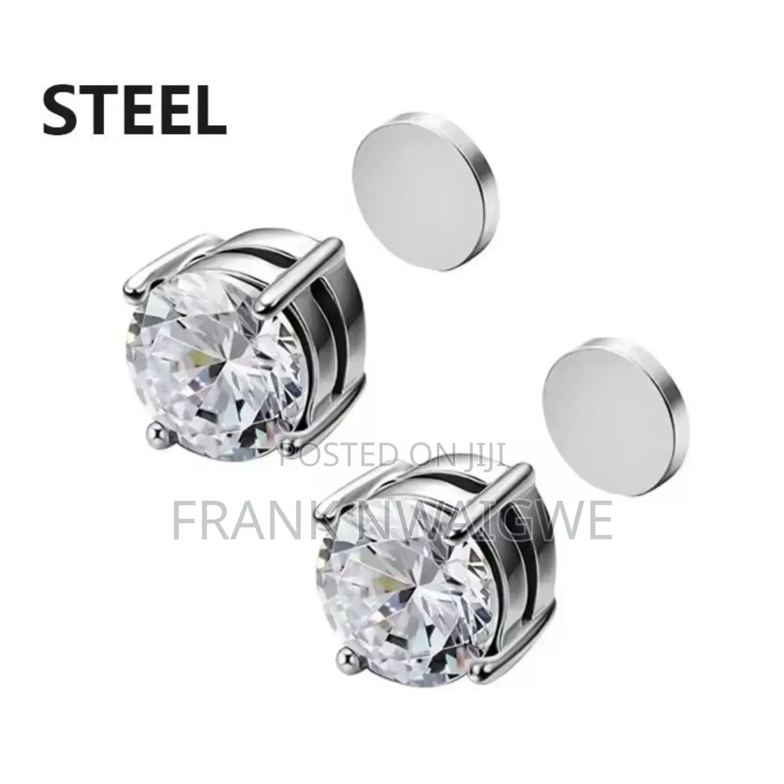 Stainless Steel Quality Men's Magnetic Silver Studs Earring