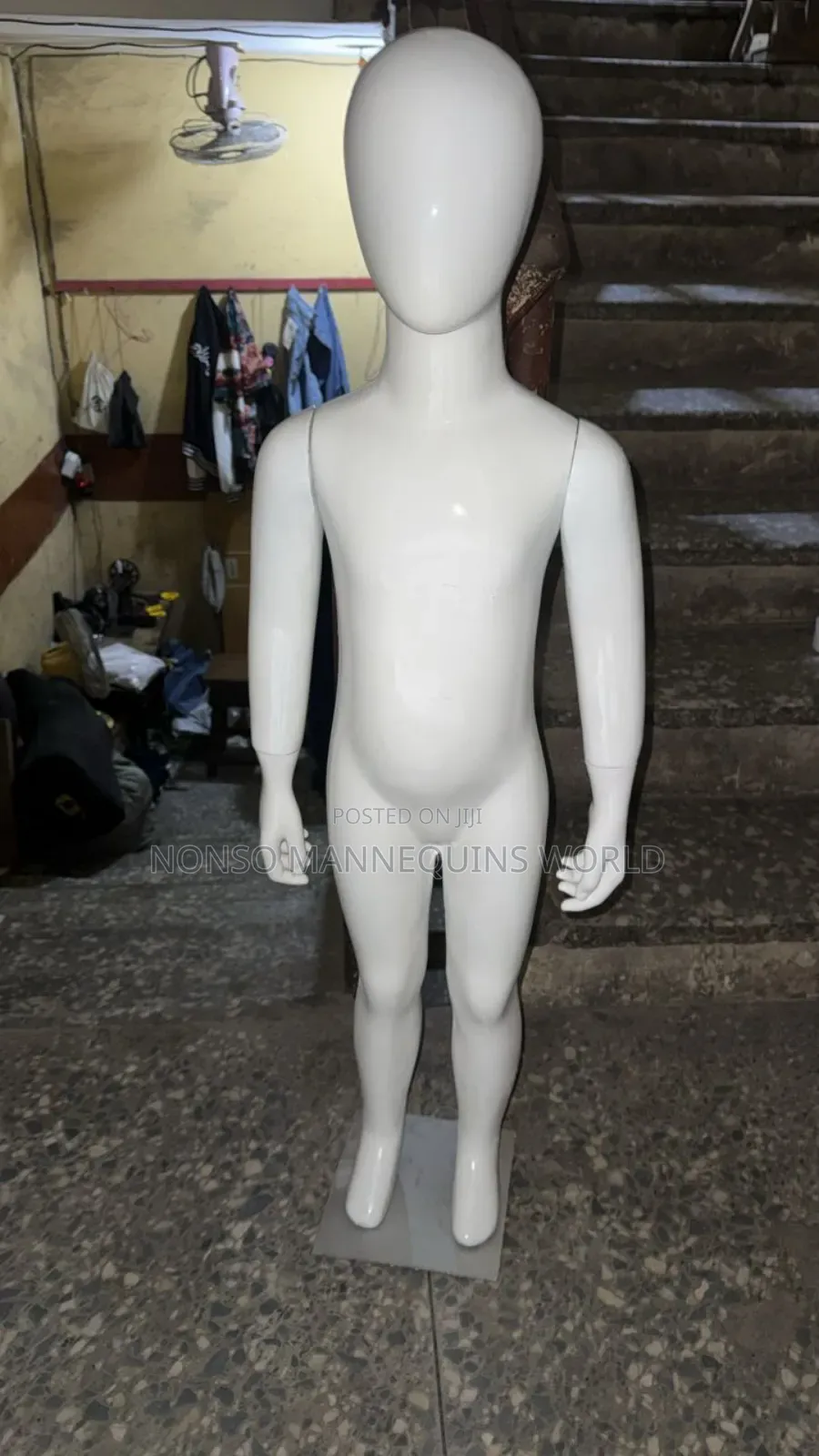 Age 4 To 6 Years Glossy White Unisex Kids Mannequin