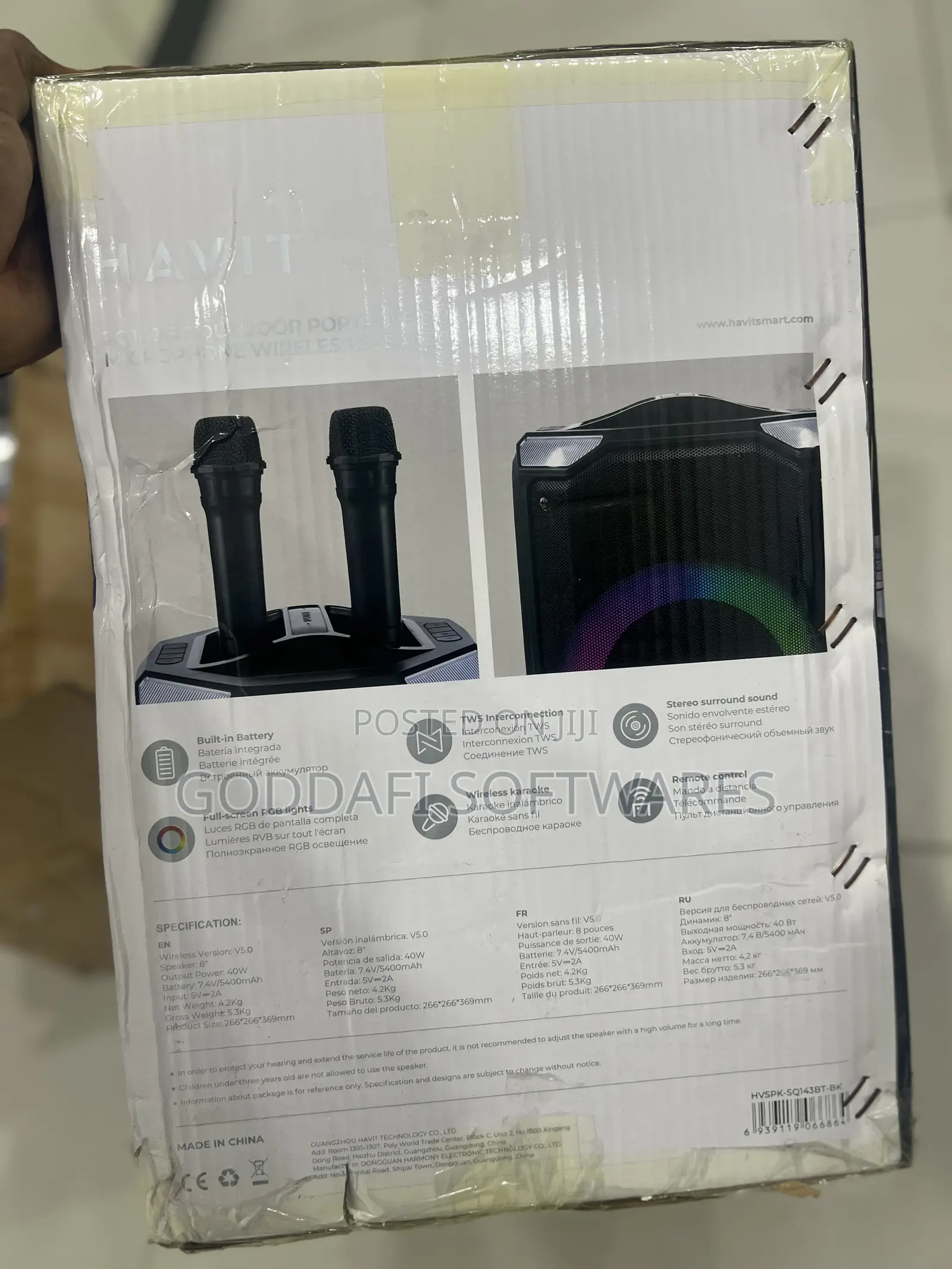 Havit Sq143bt Outdoor Speaker With Dual Microphones | Goddafi Stores