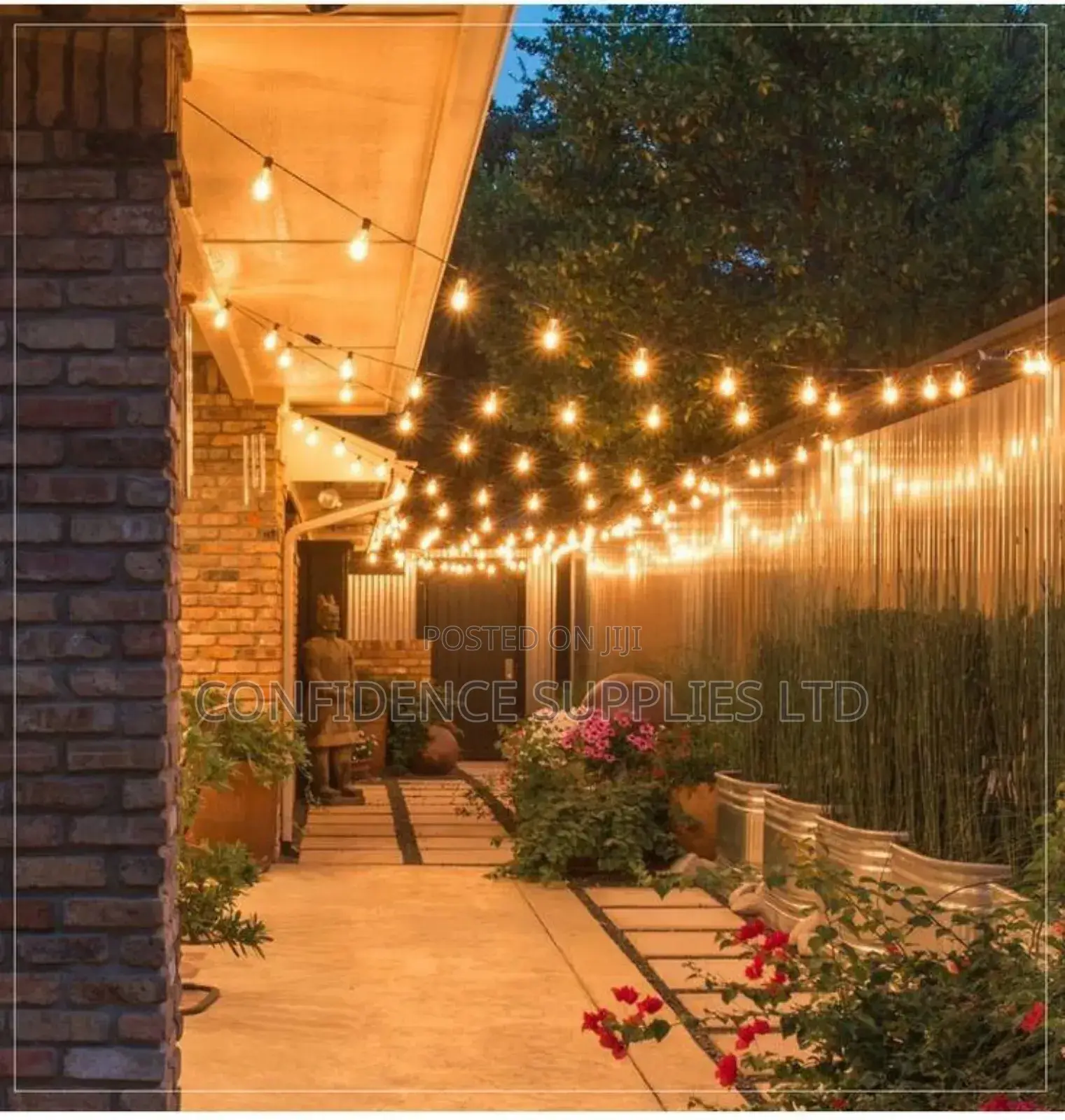 String Light 10meter 20lampholder Complete With Bulb