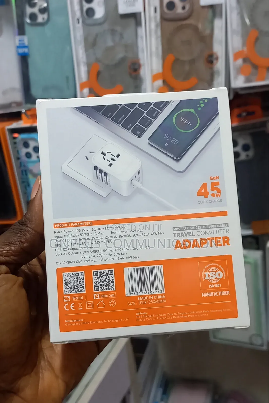 Ldnio Z8 45w Gan Universal Travel Adapter