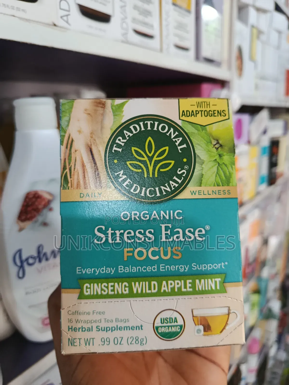 Traditional Medicinals Organic Spearmint, Chamomile,Stress Ease Tea
