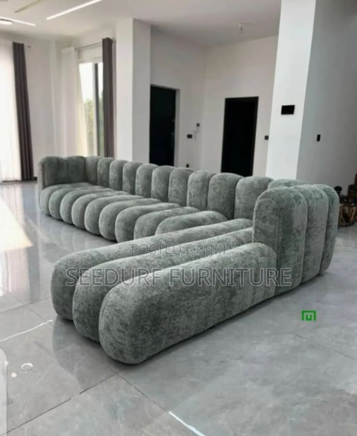 A Standard L Shaped Sofa
