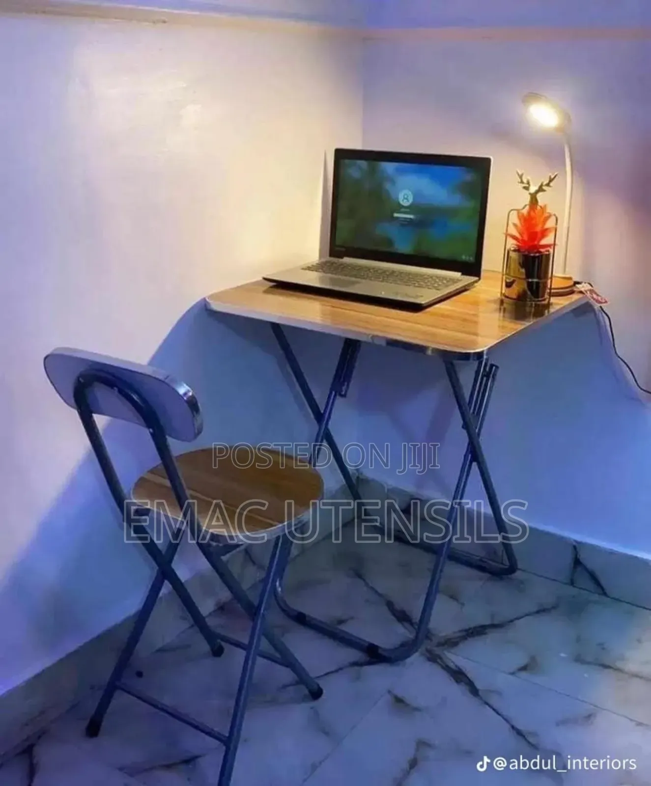 Adjustable Reading Table and Chair -Wooden/Metallic-Strong