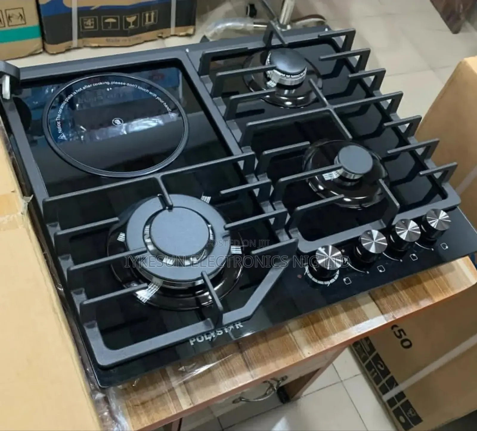 Polystar Luxury 3+1 Inbuilt Gas Electric Cooker Hob 60cm Automatic