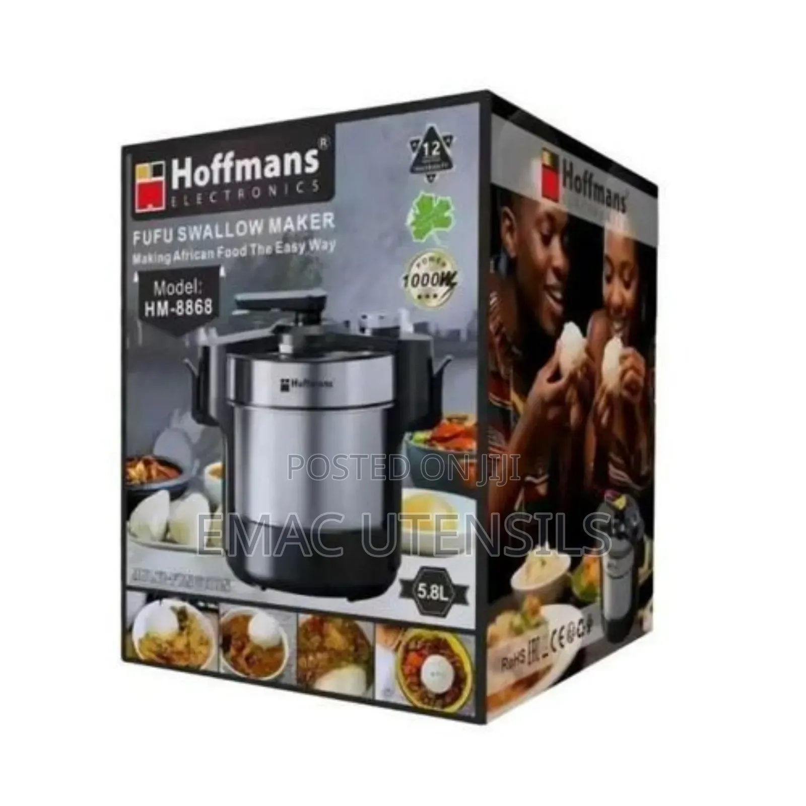 Hoffmans Automatic Swallow/Fufu/Yam Pounder (Cook Pound) - 1000w
