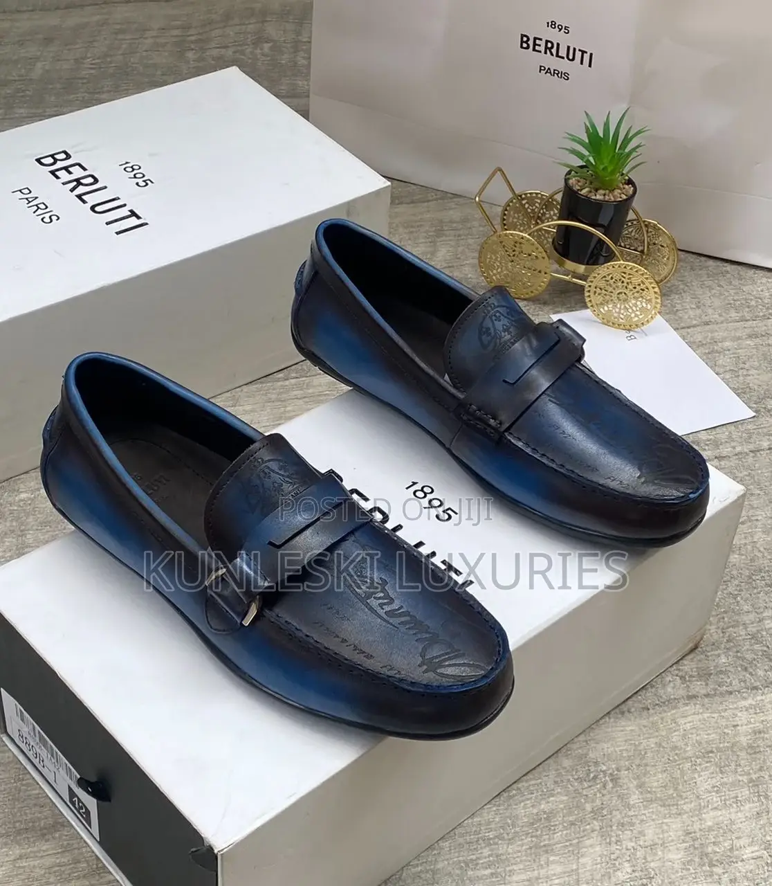 Original Berluti Loafers Leather Shoe For Men