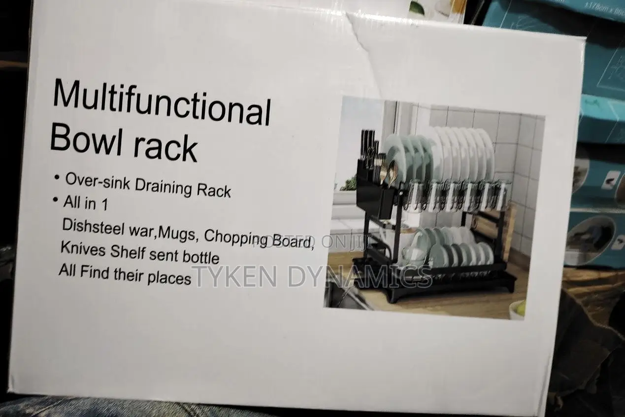 Dishrack With Cup Holder Draining Tray Plate Rack