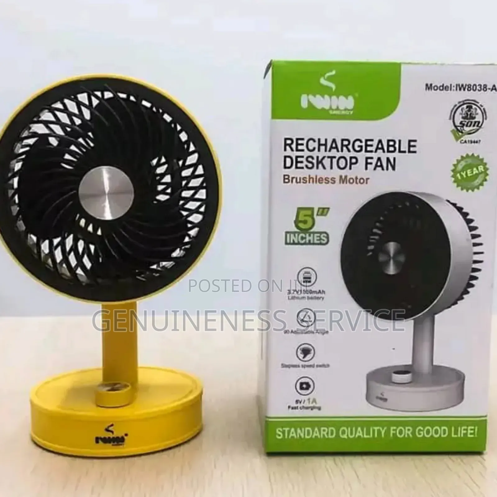 Rechargeable Portable Fan
