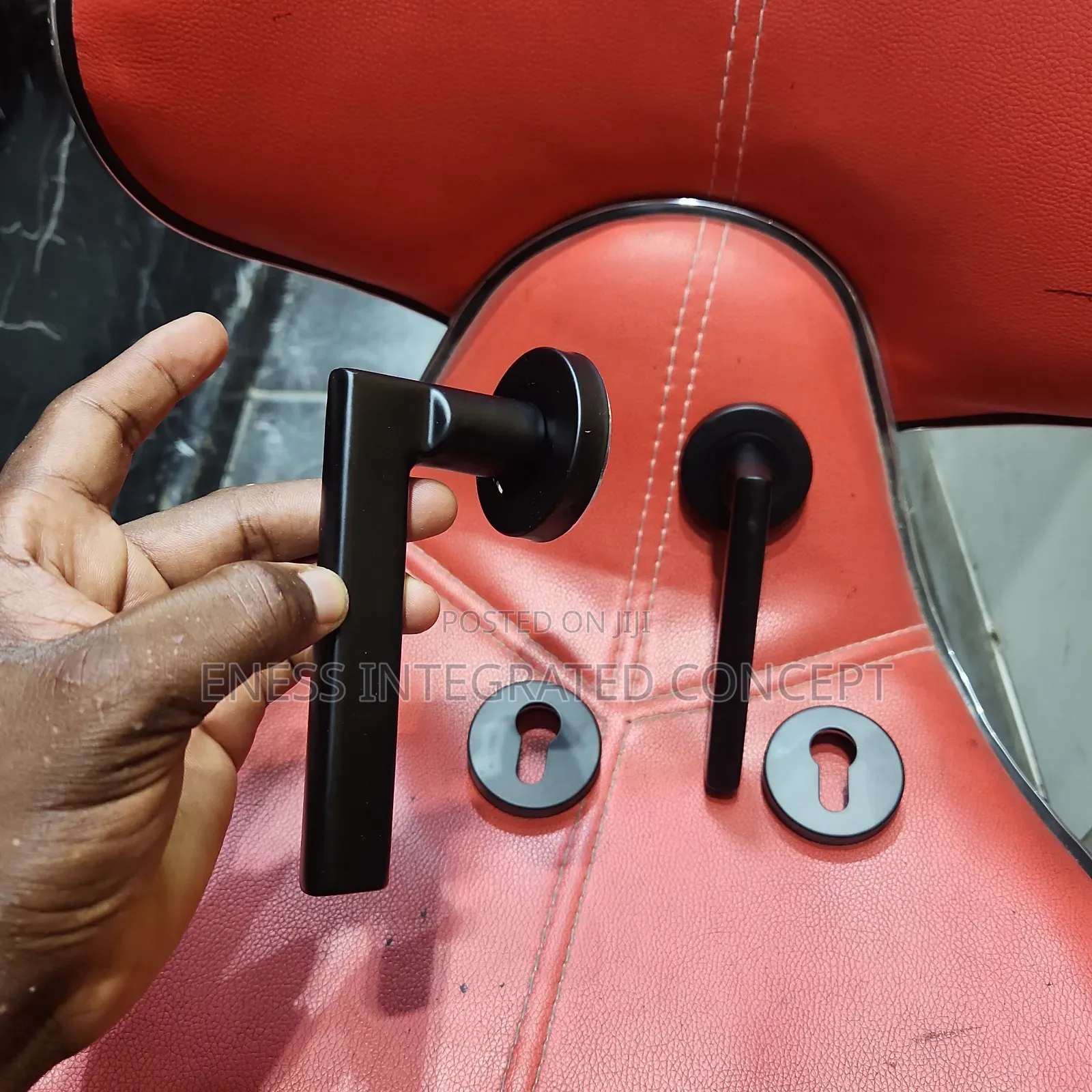 Black Coated Door Handle