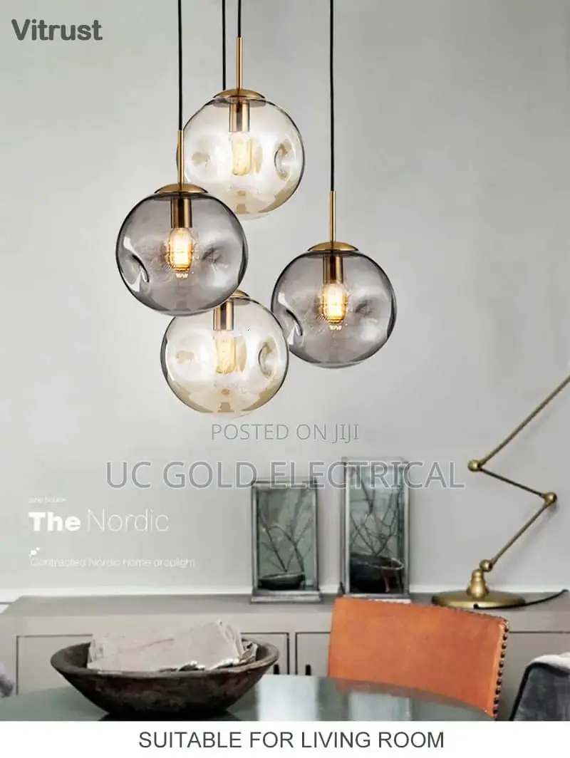 Nordic Modern Pendant Lights Creative Glass Ball Hanging Lampfordining