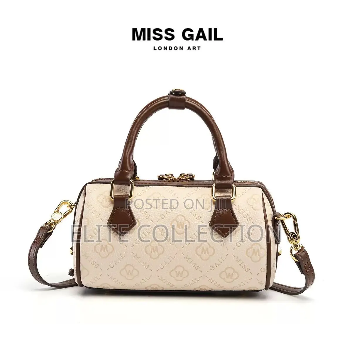 Original Luxury Miss Gail London Art Bowling Bag Available as Display