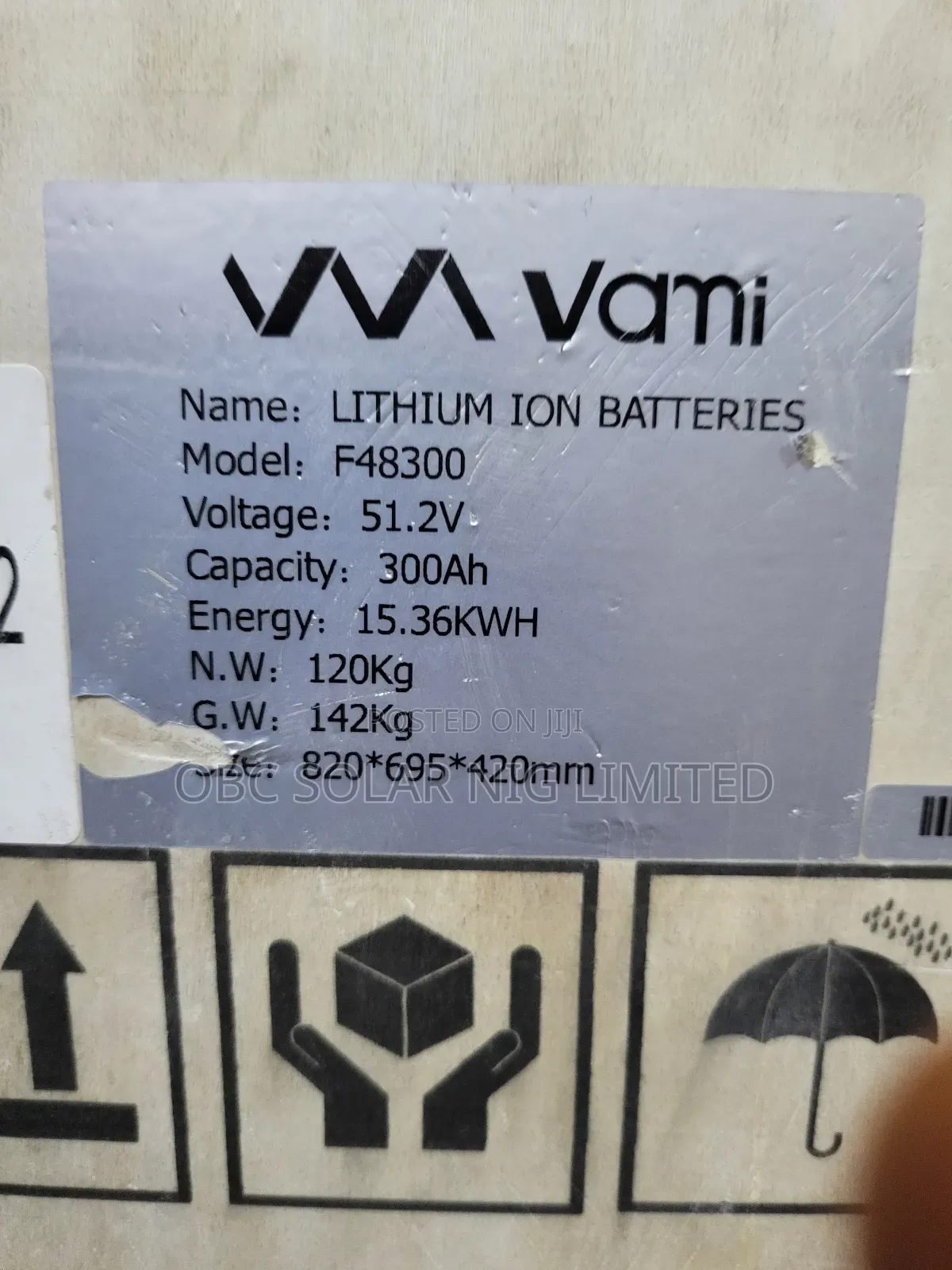 Vami Lithium Ion Battery 15kwh 48v