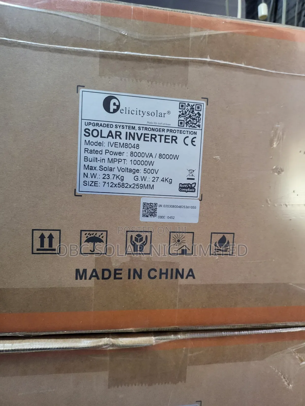 Felicity Hybrid Inverter 8kva 48v