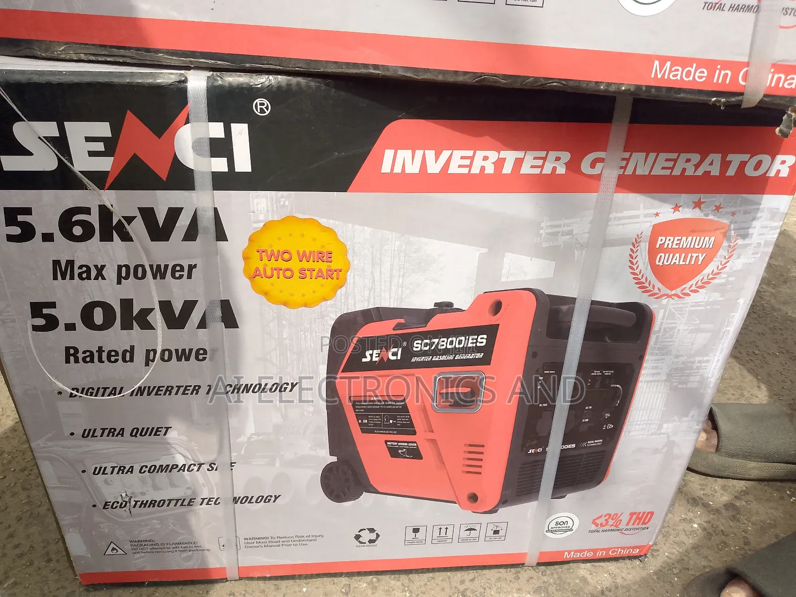 Senci Inverter Generator 5.6kva Sound Proof