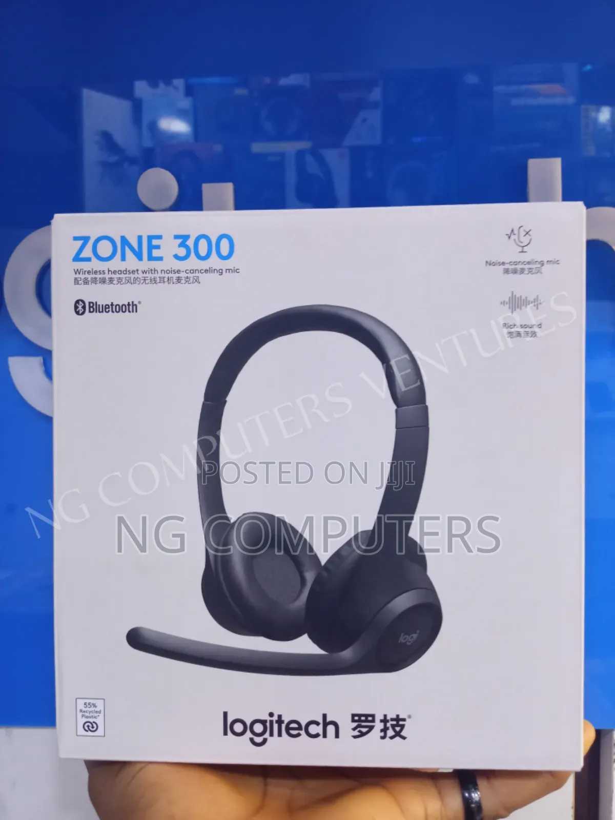 Logitech Zone 300 Wireless Bluetooth Headset Nc Microphone