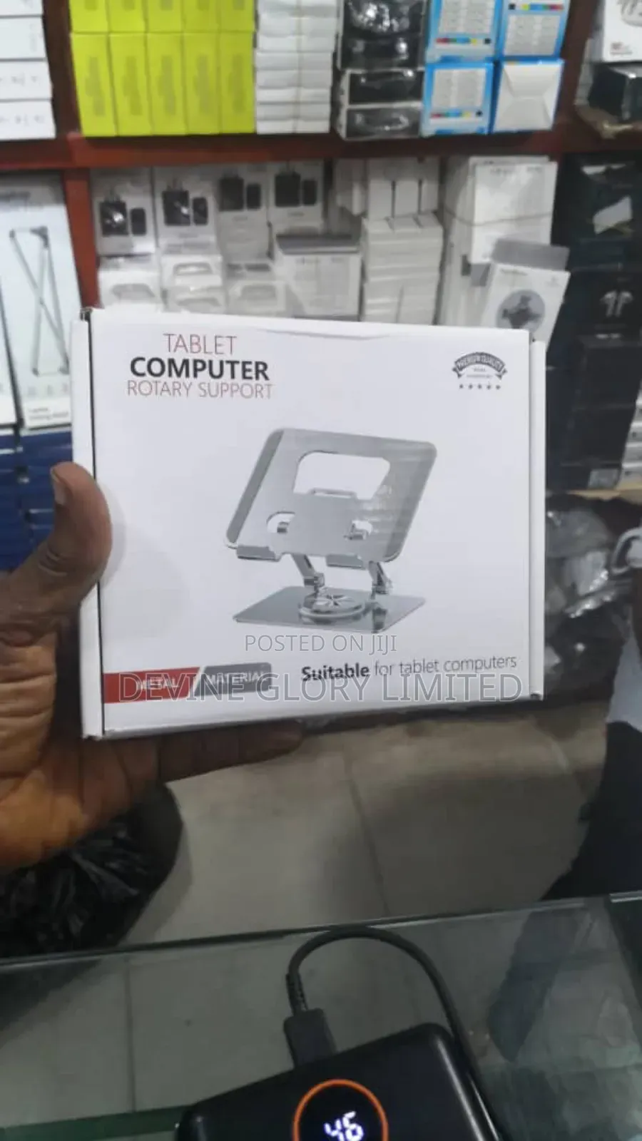 360° Tablet Computer Rotary Support – Adjustable Aluminum Stand