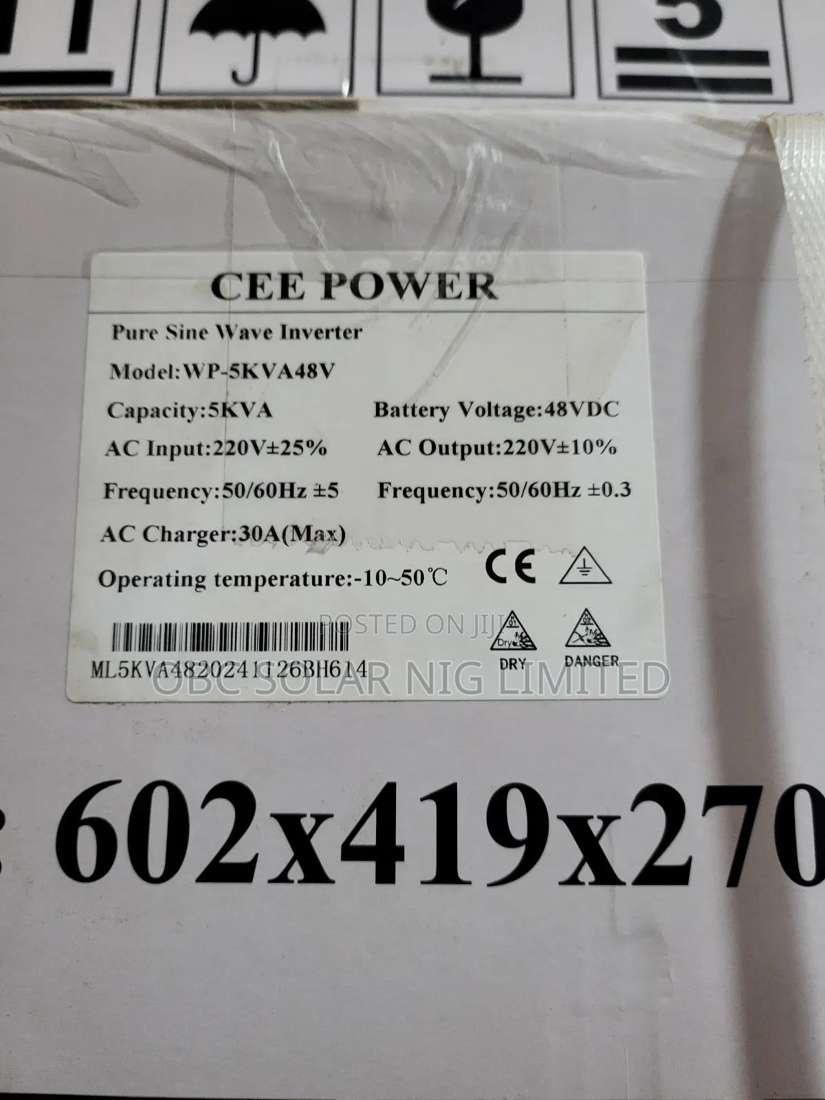 Cee Power Solar Inverter 5kva 48v