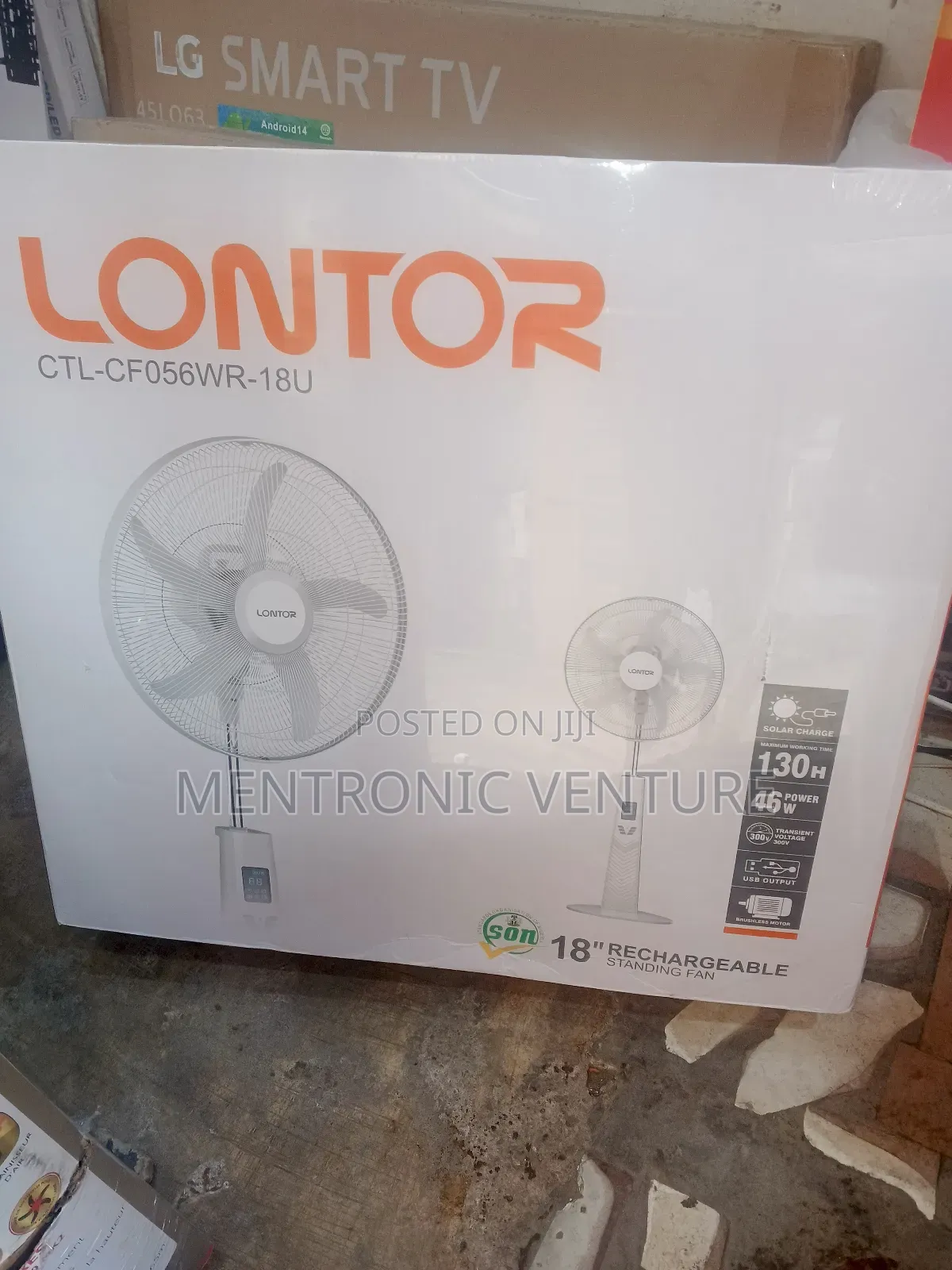 Lontor Rechargeable Fan 18 Digital