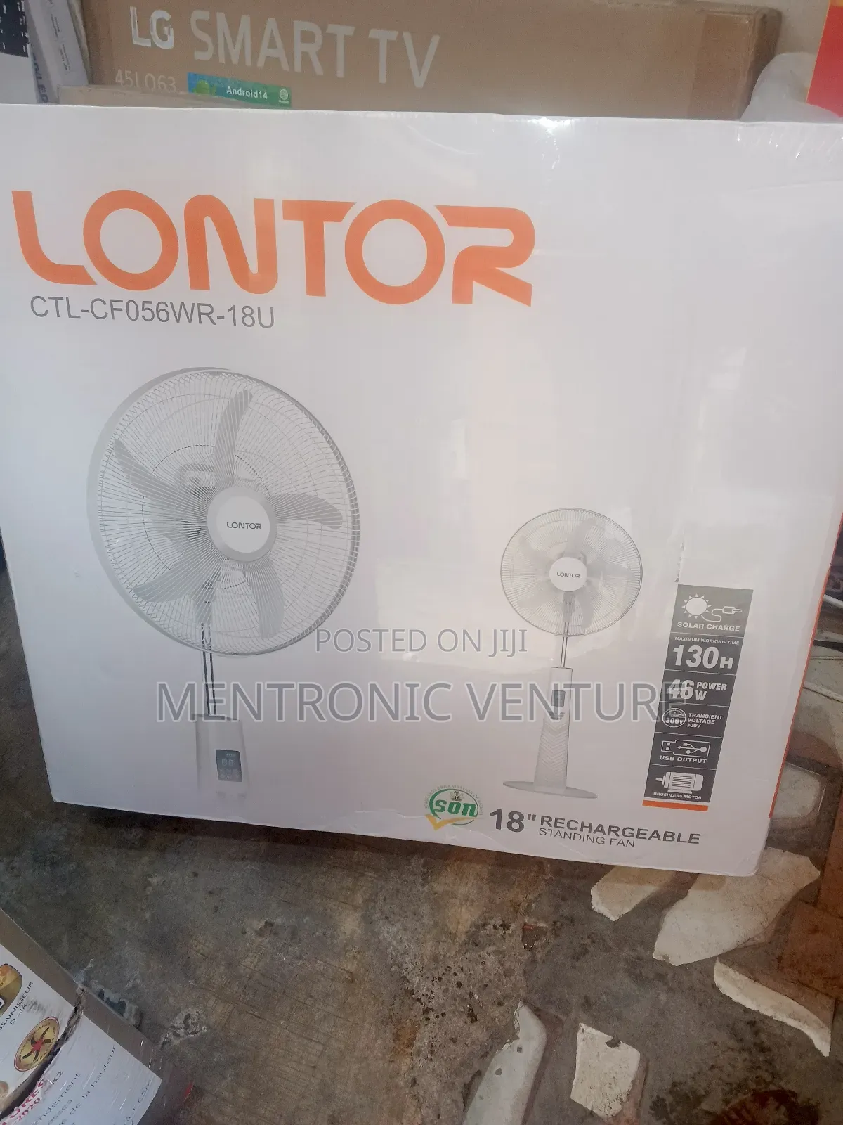 Lontor Rechargeable Fan 18 Digital