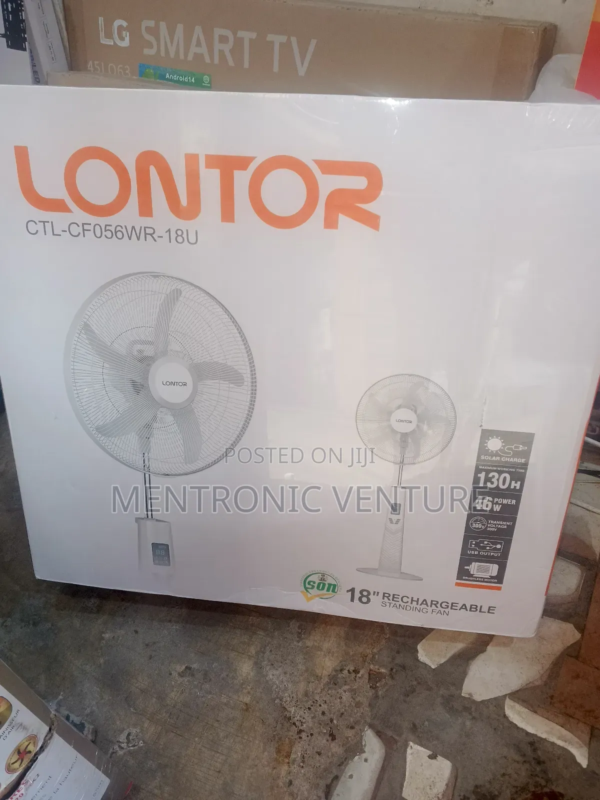 Lontor Rechargeable Fan 18 Digital