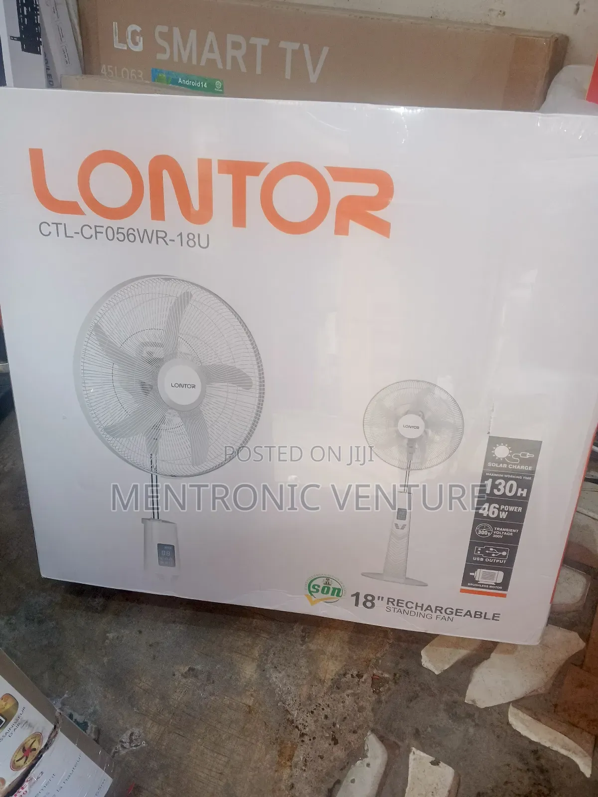 Lontor Rechargeable Fan 18 Digital