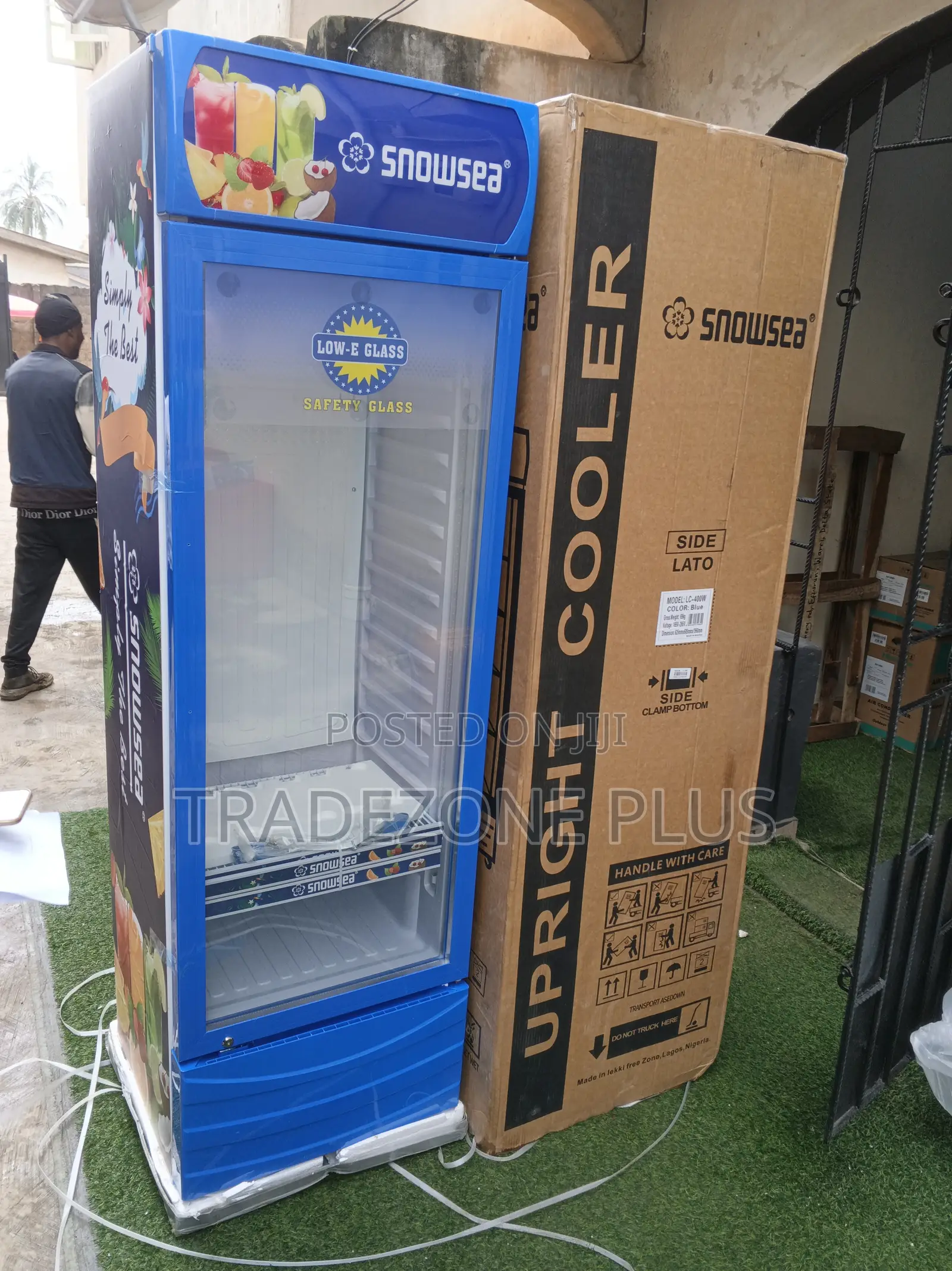 Snowsea 400l Standing Glass-Door Fridge for Stores