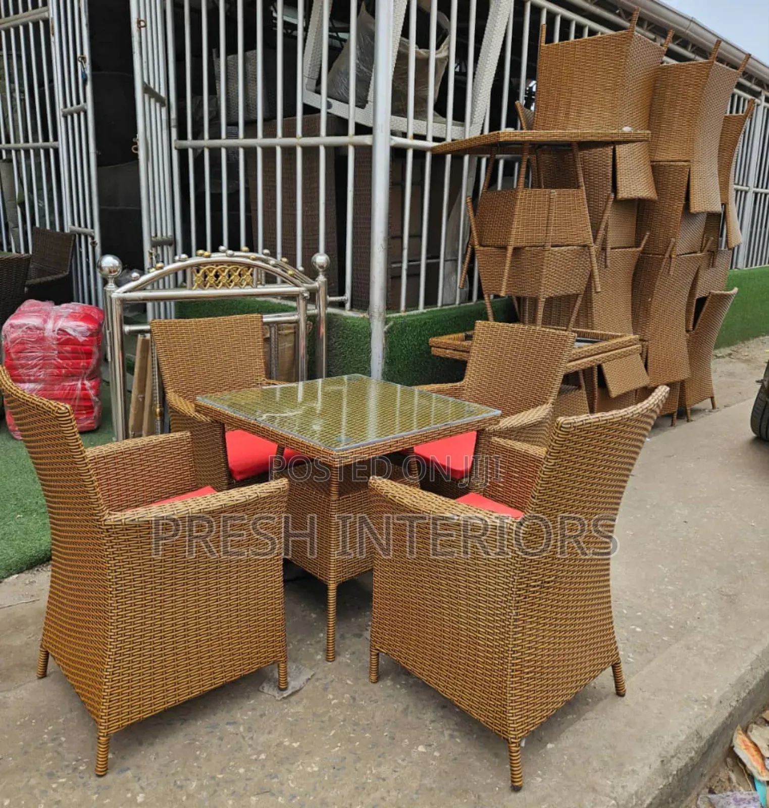 Restaurant Rattan Chairs and Table