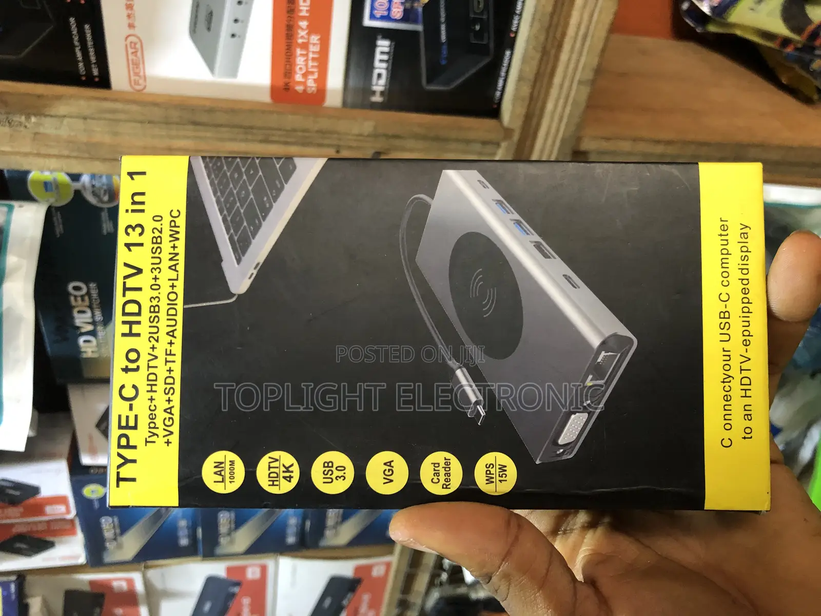 Type C to HDTV 13 in 1 With Wireless Charging