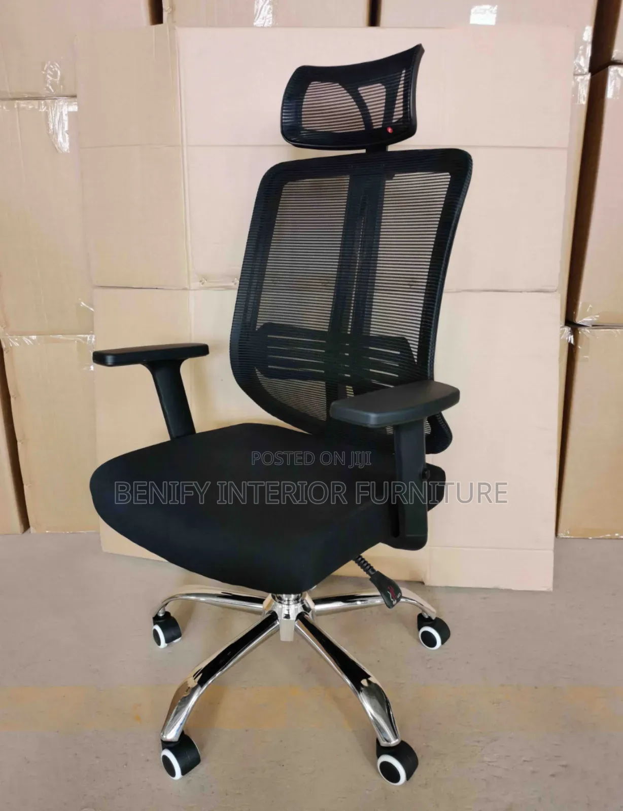 Adjustable Arms, Mesh, Black Executive Ergonomic Office Chair