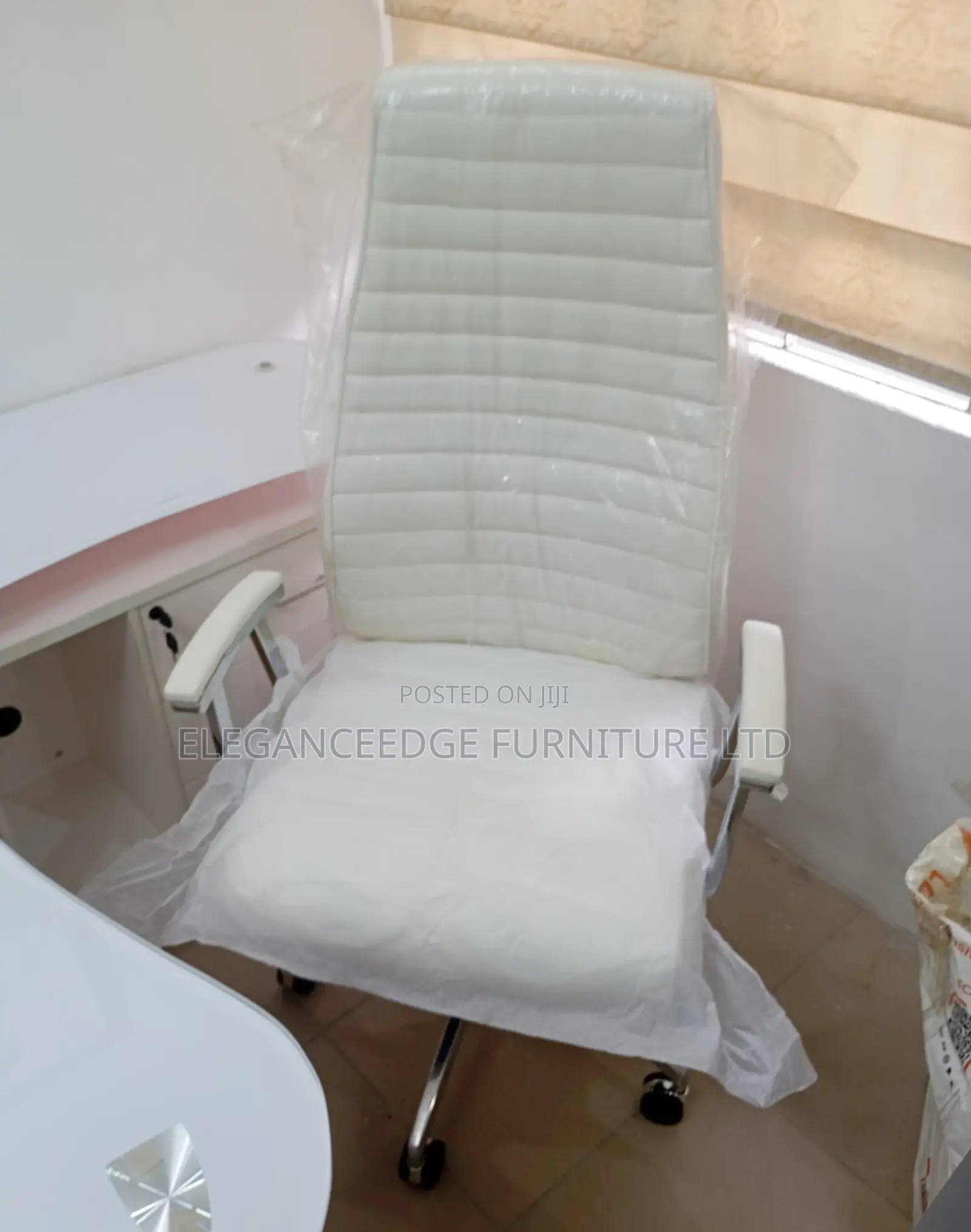 Modern White Leather Executive Director Office Chair
