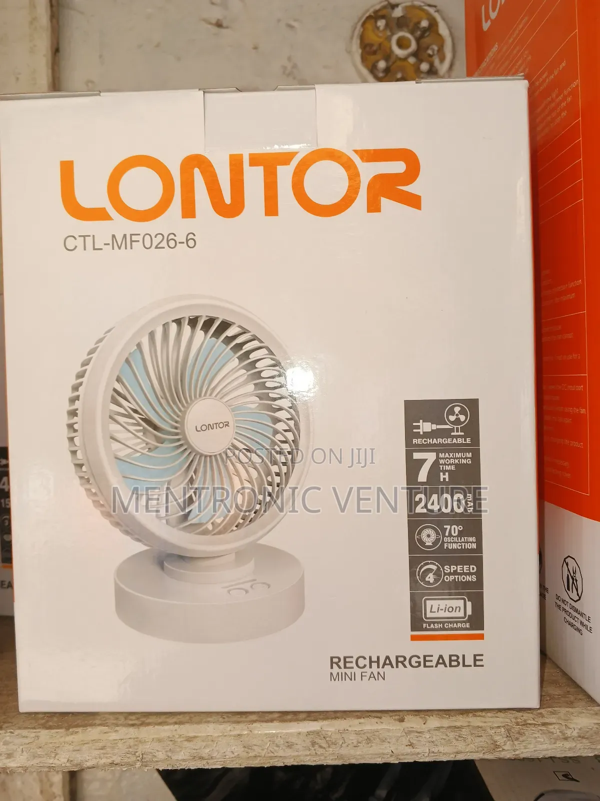 Lontor Rechargeable Fan 18"