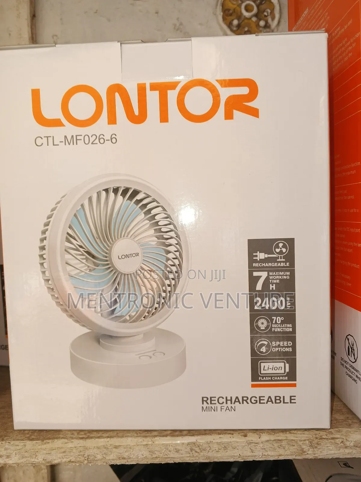 Lontor Rechargeable Fan 18"