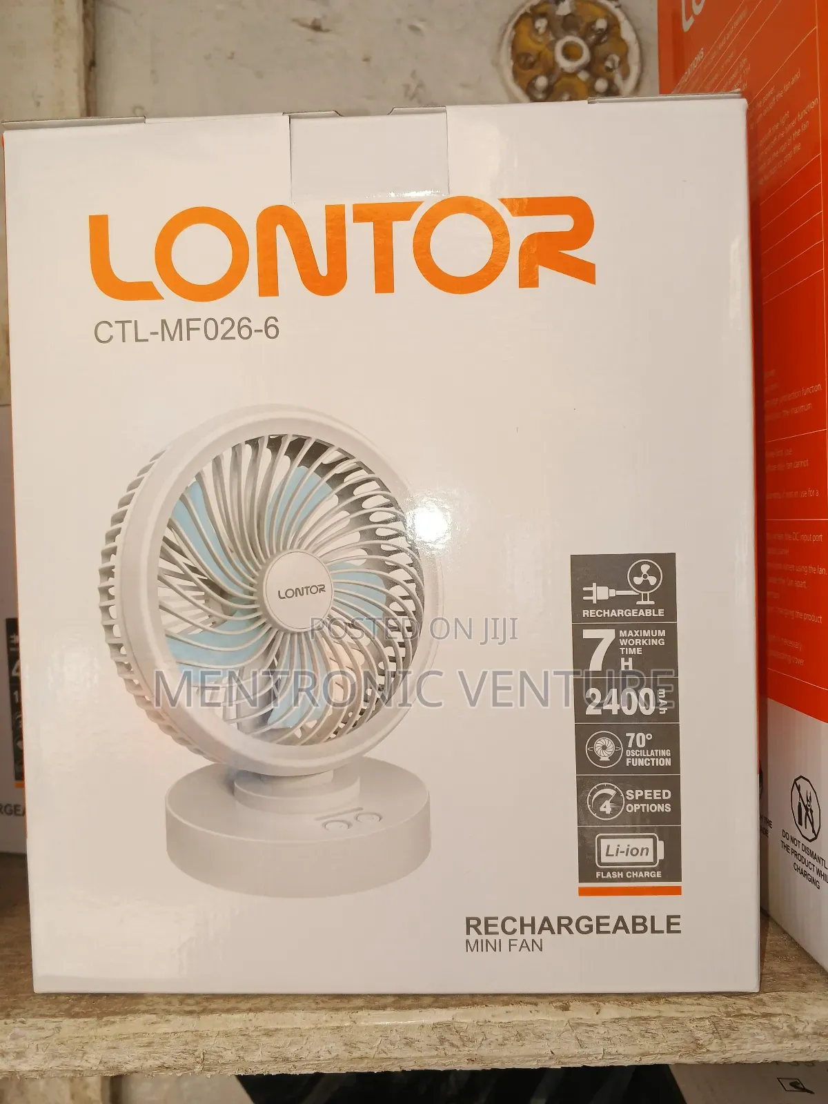 Lontor Rechargeable Fan 18"
