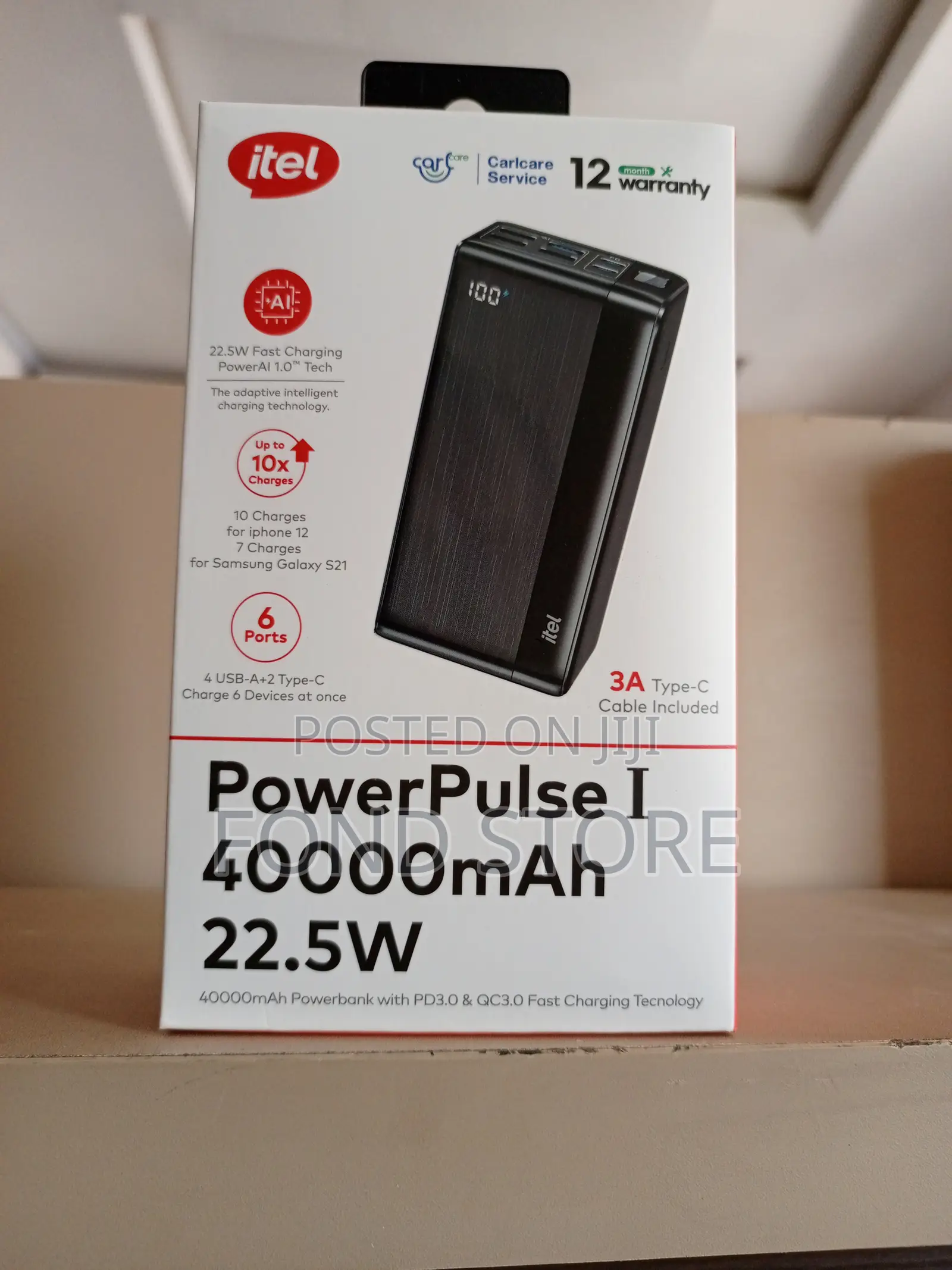 Itel Powerpulse I 4000mah Powerbank 22.5w