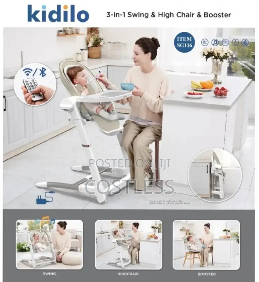 High Chair – Electric Swing 3-in-1 Infant Chair