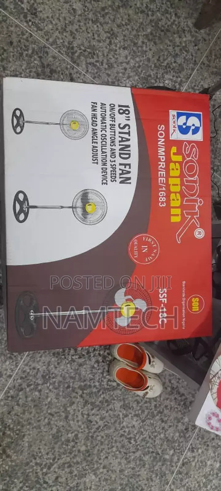 Sonik 18" Standing Fan SSF-18c