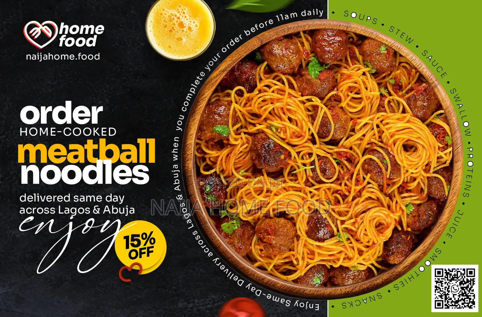 Order Meatballs Spaghetti From Naija Home Food Across Lagos and Abuja