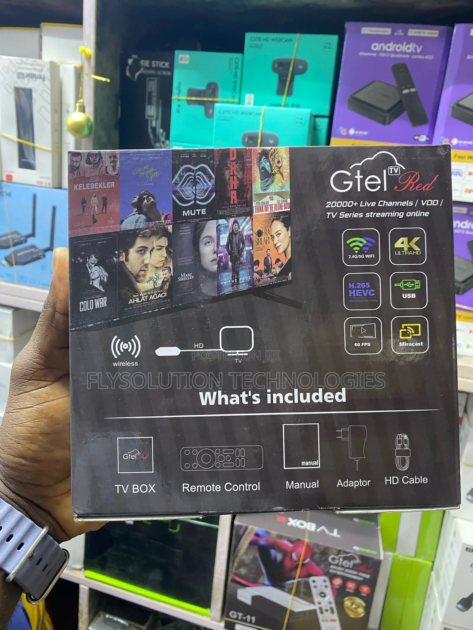 Gtel Gt-11 Red Android Tv Box 20000+ Free Entertainment